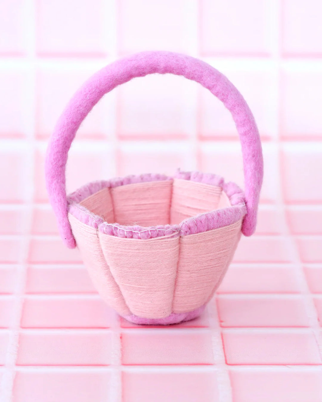 Sale Petite Pink Felt Easter Basket