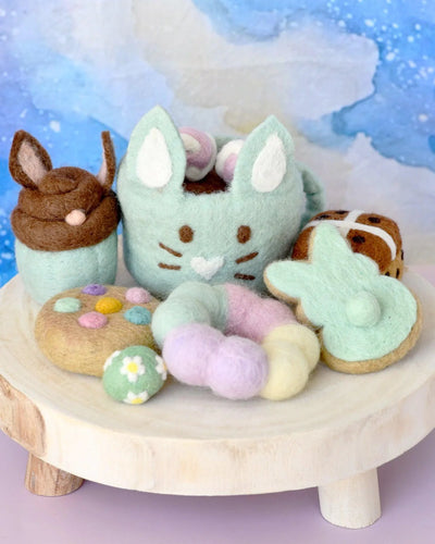 Sale Easter Felt Play Food Set, Mint Green