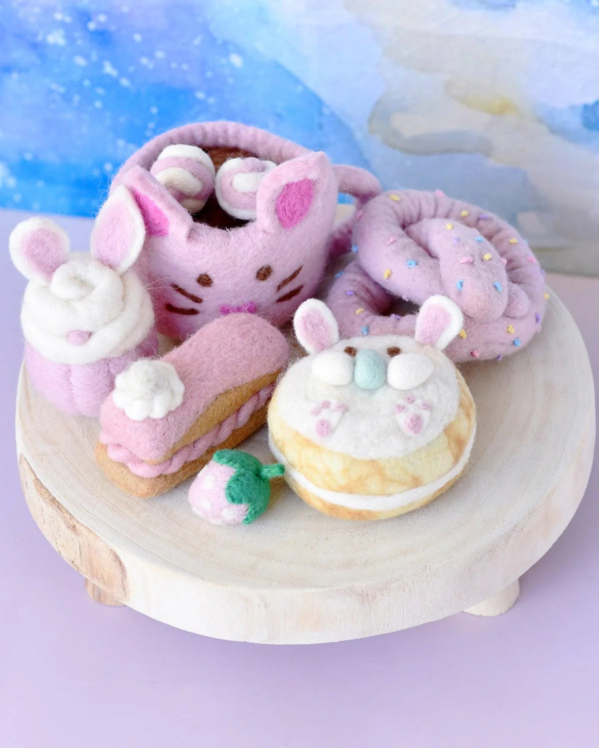 Sale Easter Felt Play Food Set, Pink