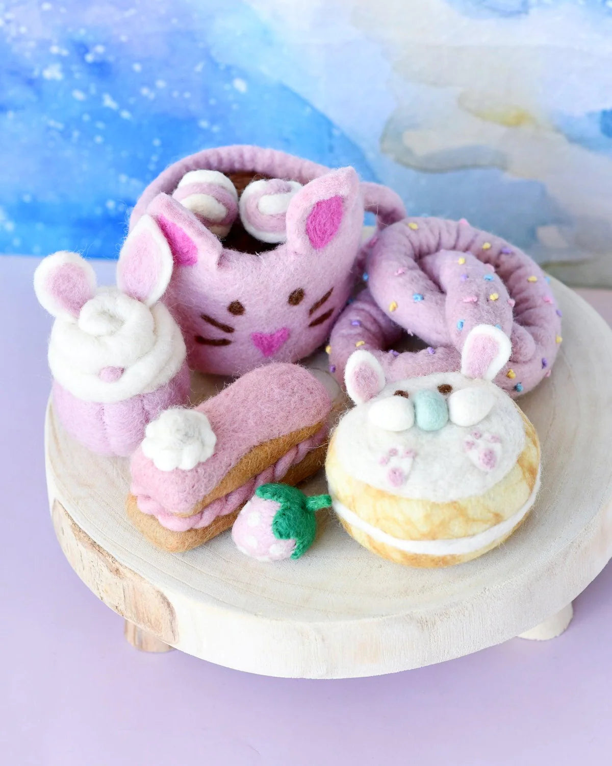 Sale Easter Felt Play Food Set, Pink