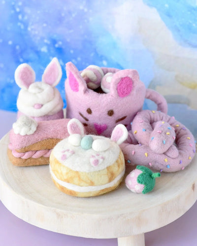 Sale Easter Felt Play Food Set, Pink