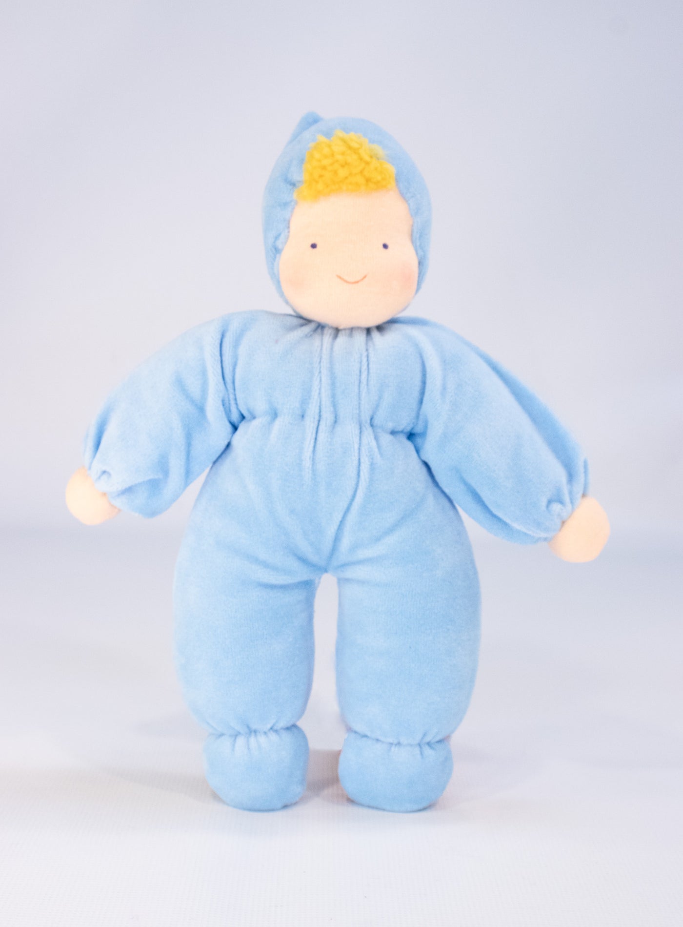 Evi Cuddle Baby Waldorf Doll, Baby Blue