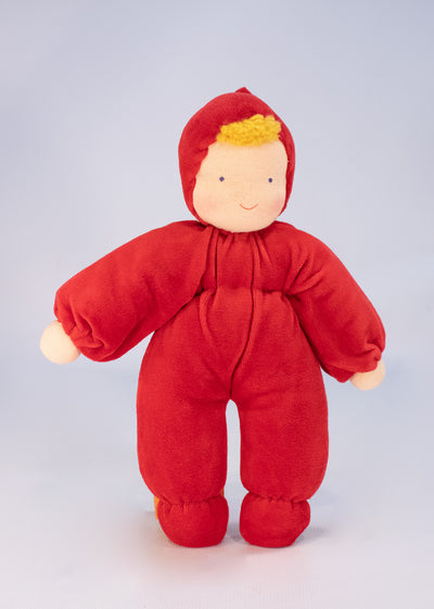 Evi Cuddle Baby Waldorf Doll, Red