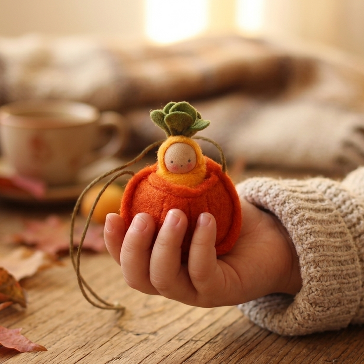 Fairyshadow Pumpkin Necklace with Baby Doll