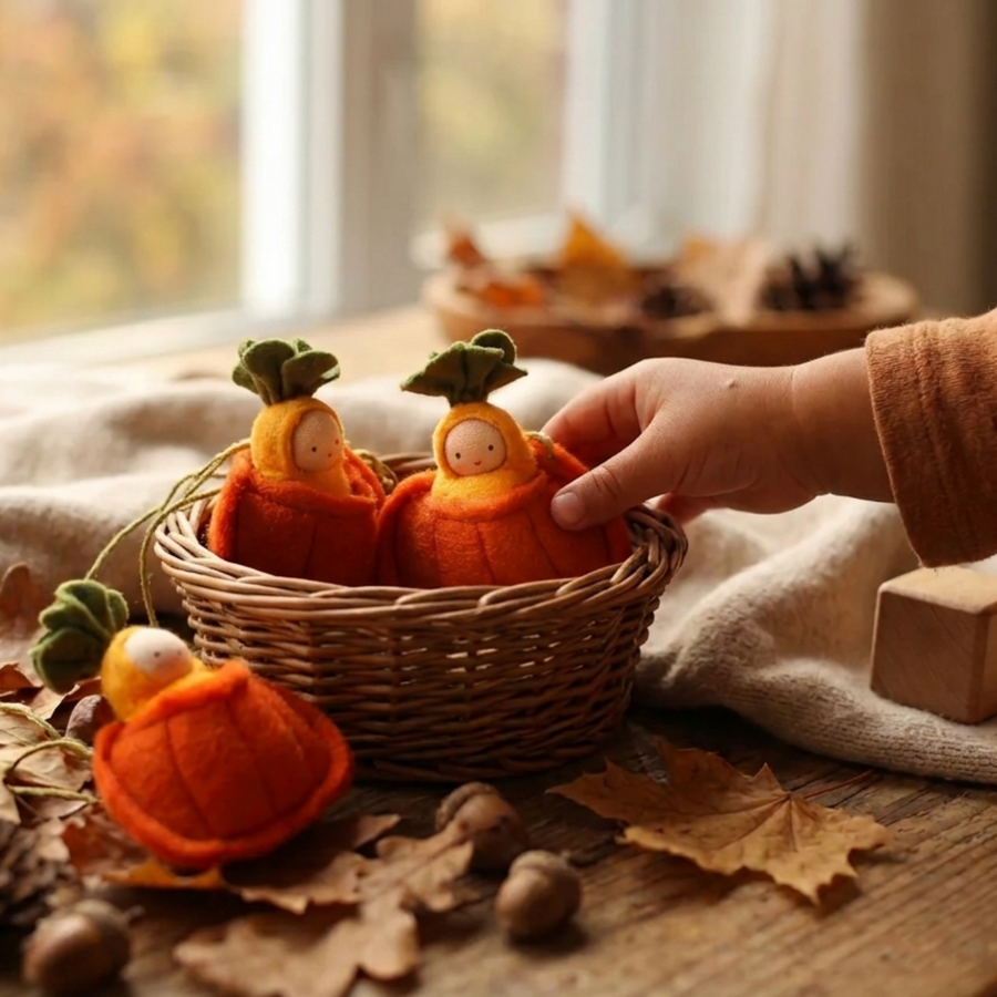 Fairyshadow Pumpkin Necklace with Baby Doll