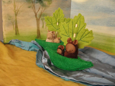 Pre-Order Fairyshadow Felt Toy Boat with Leaf Sail (Ships in early September)