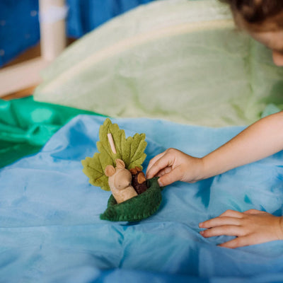 Pre-Order Fairyshadow Felt Toy Boat with Leaf Sail (Ships in early September)