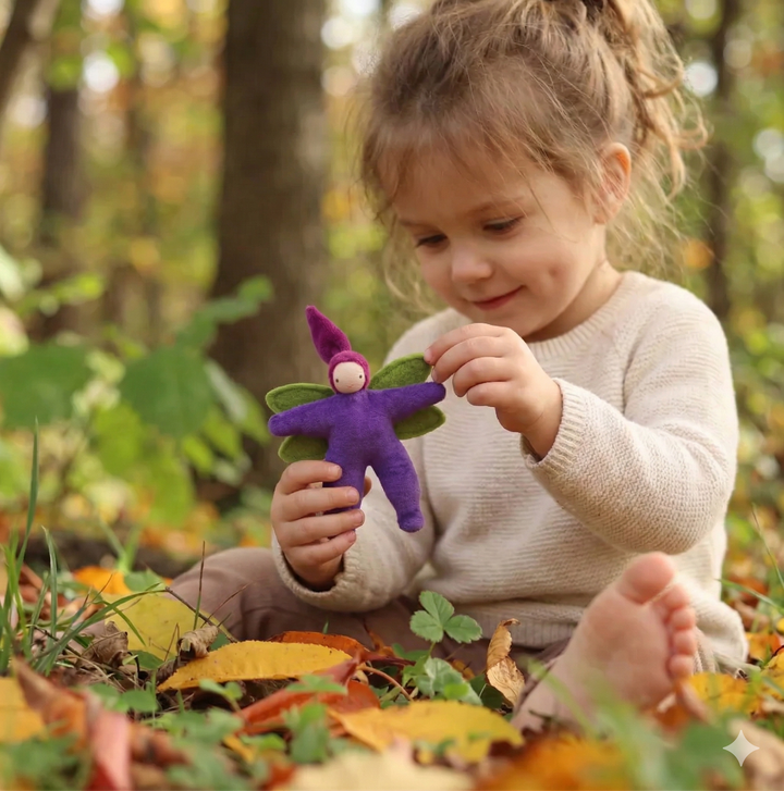 Fairyshadow Waldorf Fairy Doll, Purple