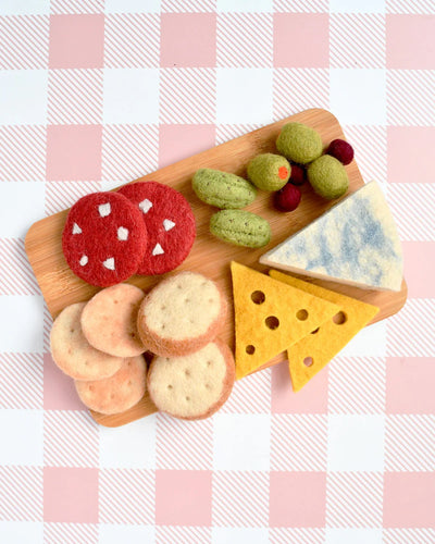 Pre-Order Felt Charcuterie Cheese Platter Play Food Set (Ships in November)