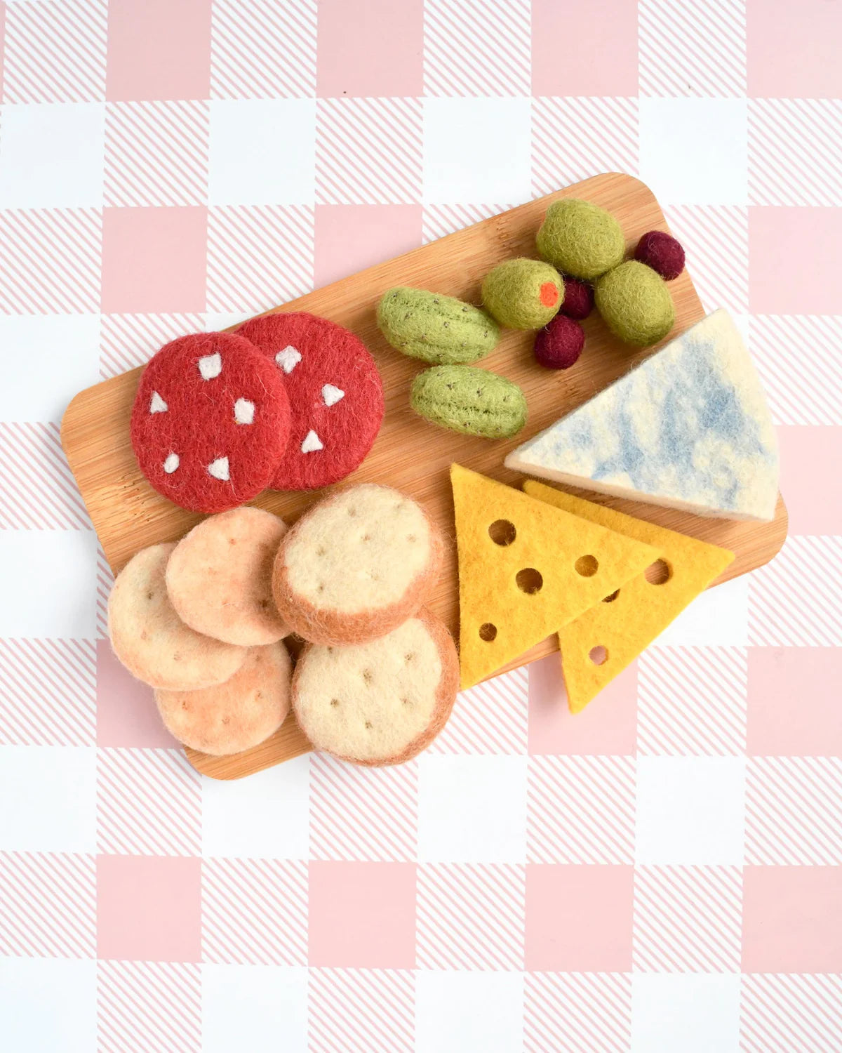 Pre-Order Felt Charcuterie Cheese Platter Play Food Set (Ships in November)