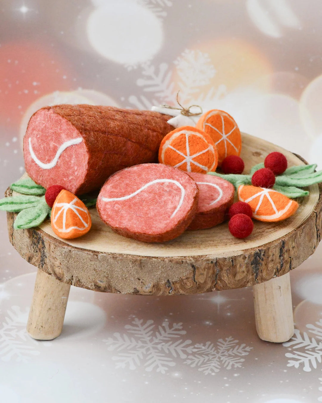 Sale Felt Christmas Ham Feast Play Food Set