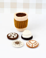 Felt Coffee Cup with Interchangeable Toppings · view 2