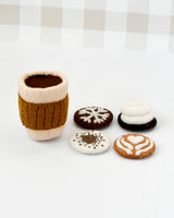 Felt Coffee Cup with Interchangeable Toppings · view 1