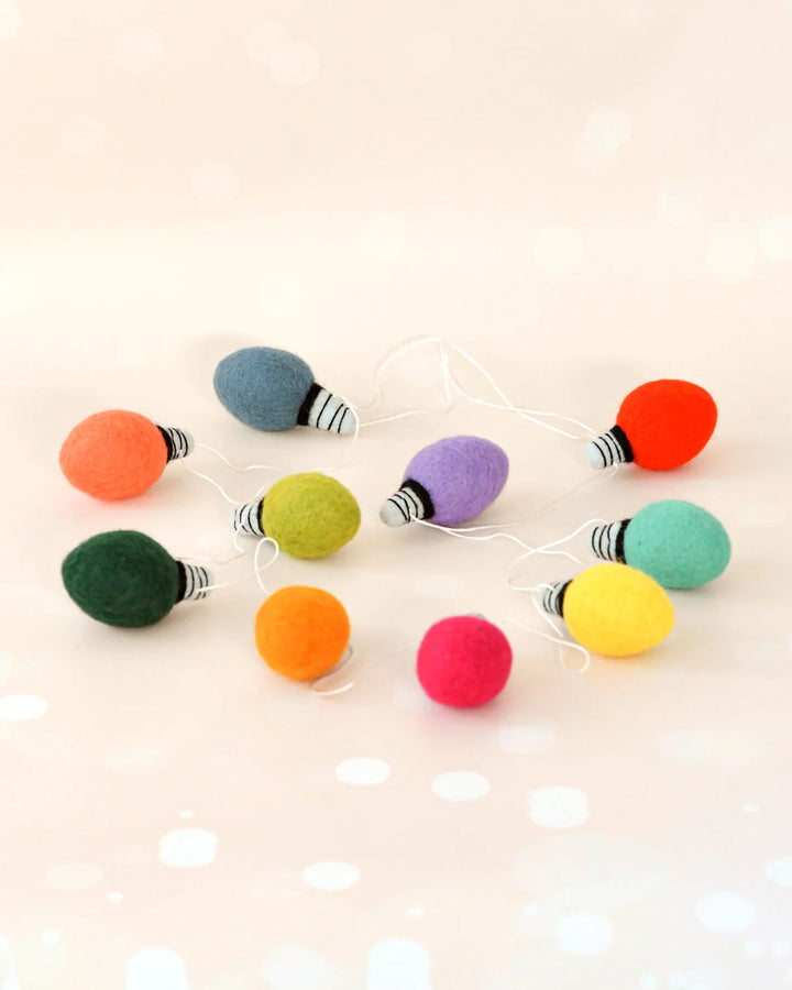 Sale Felt Festive Festoon Fairy Light Bulbs Garland