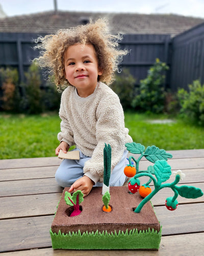 Sale Felt Garden Planter Box with Plants and Vegetables