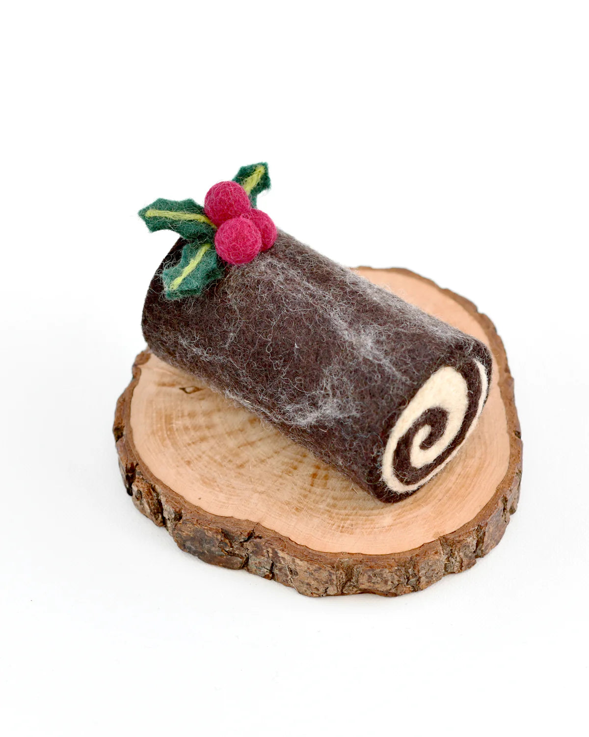 Felt Christmas Yule Log Cake