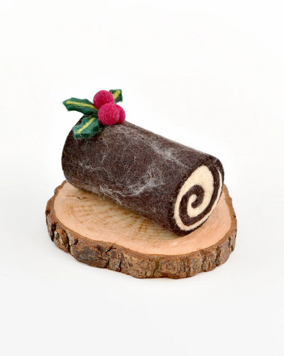 Felt Christmas Yule Log Cake