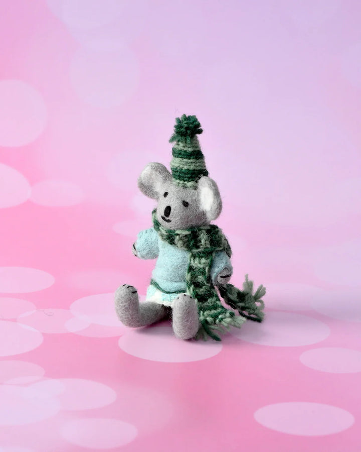 Sale Felt Koala with Blue Sweater