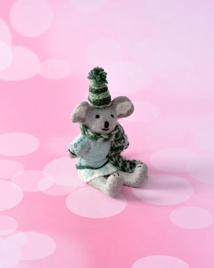 Sale Felt Koala with Blue Sweater