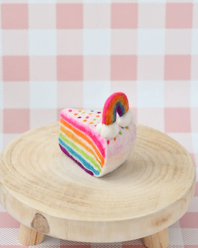 Felt Rainbow Cake Slice