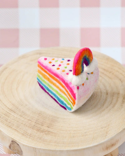 Felt Rainbow Cake Slice