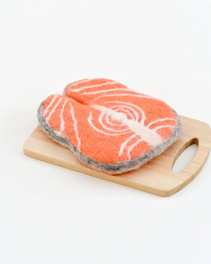 Felt Salmon Slice for Play Shop