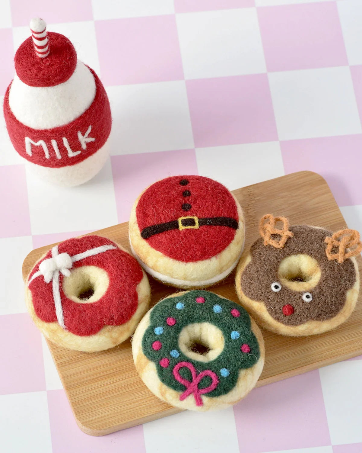 Magical Christmas Play Food Set, Santa's Milk and 4 Christmas Donuts