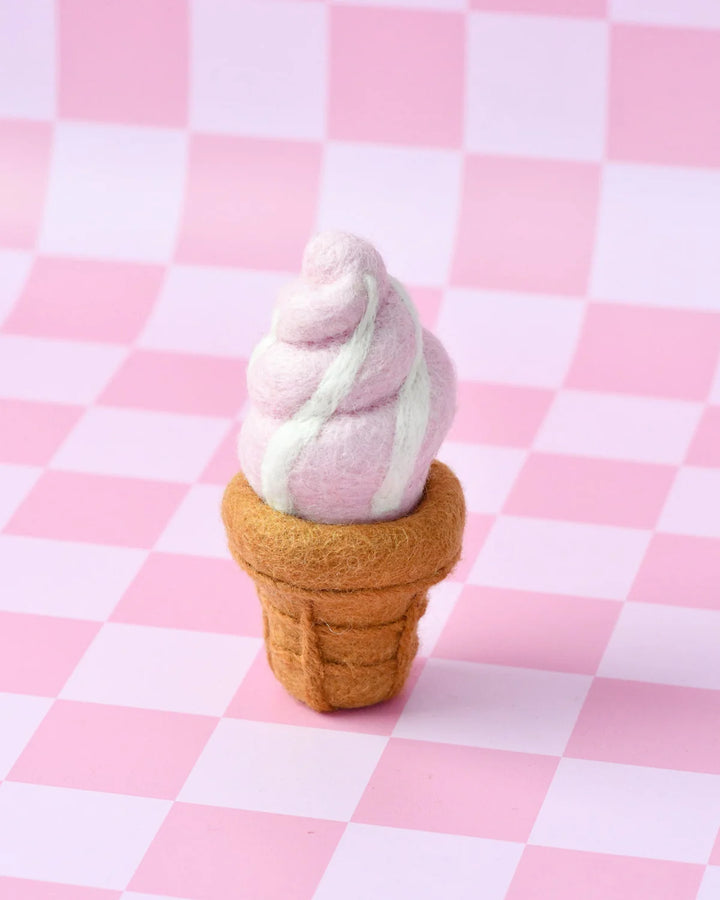 Sale Felt Strawberry Soft Serve Ice Cream