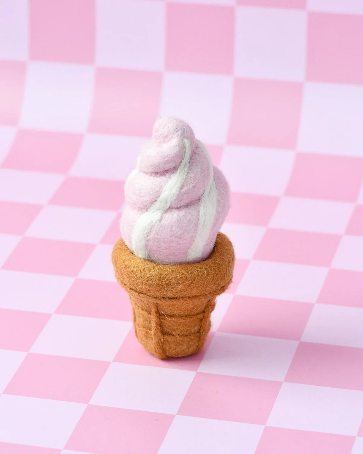 Felt Strawberry Soft Serve Ice Cream