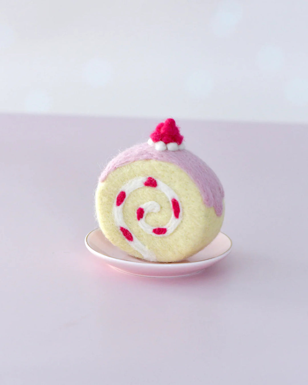 Felt Strawberry Swiss Roll