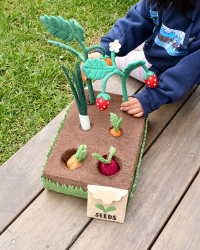 Sale Felt Garden Planter Box with Plants and Vegetables