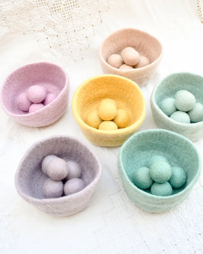 Sale Felt Ball and Bowl Sorting Set, Pastel