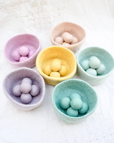 Sale Felt Ball and Bowl Sorting Set, Pastel