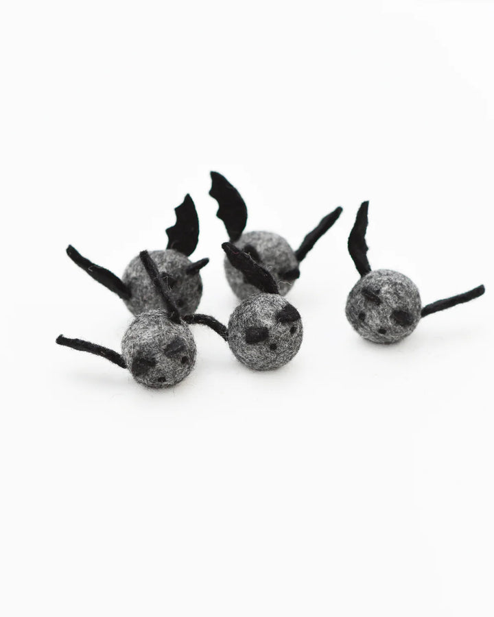 Felt Bats Loose Parts - 5 Bats