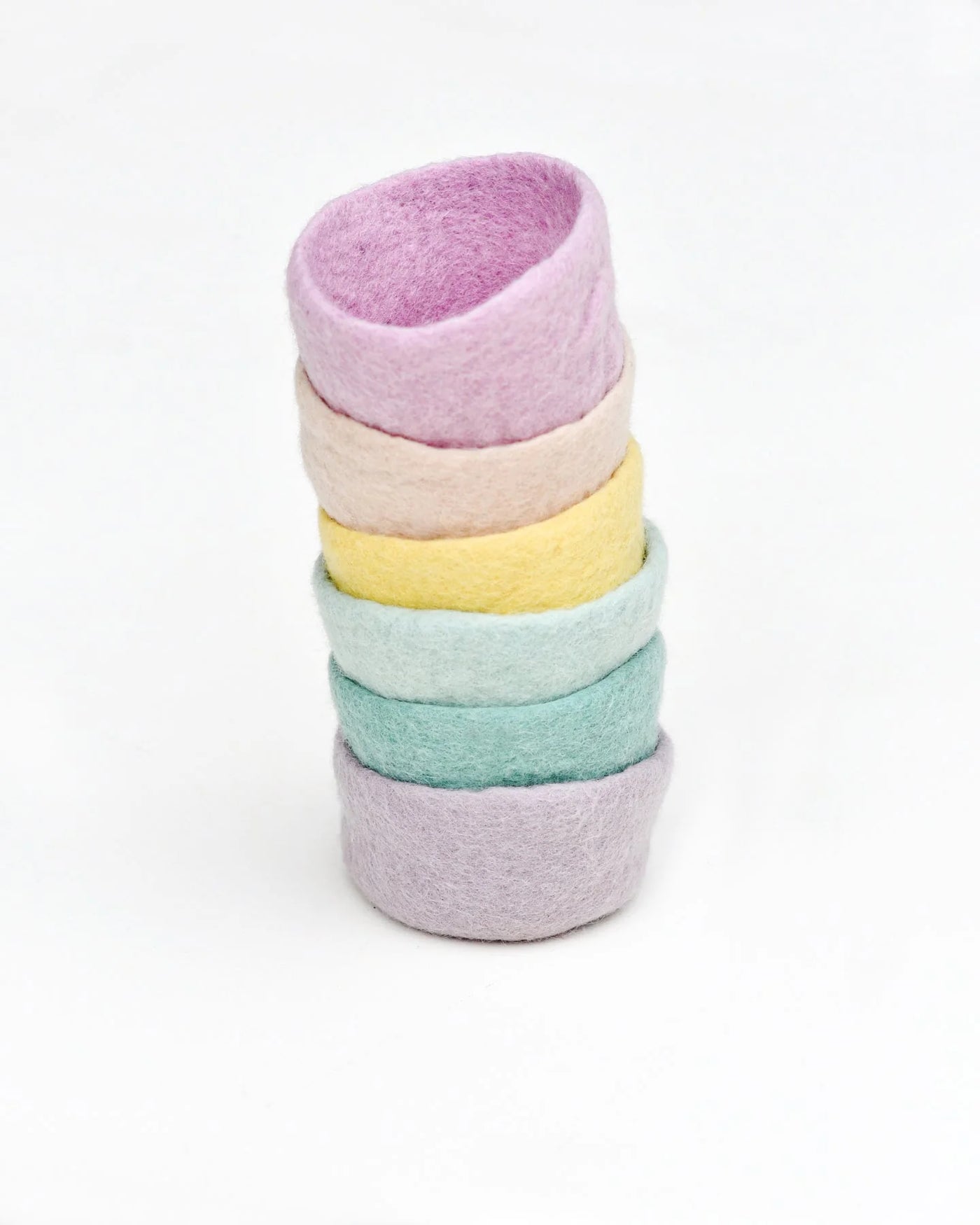 Sale Felt Big Pastel Colorful Bowls, Set of 6