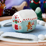 Felt Blue Gingerbread House · view 1