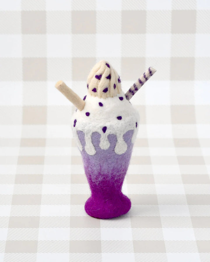 Felt Blueberry Milk Shake Play Food