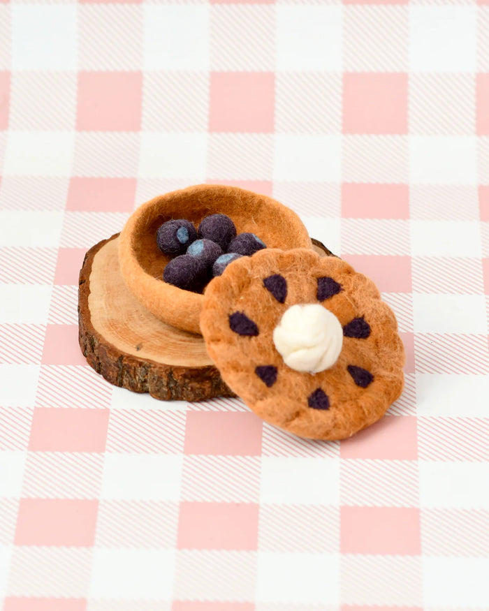 Sale Felt Blueberry Pie Play Food Set