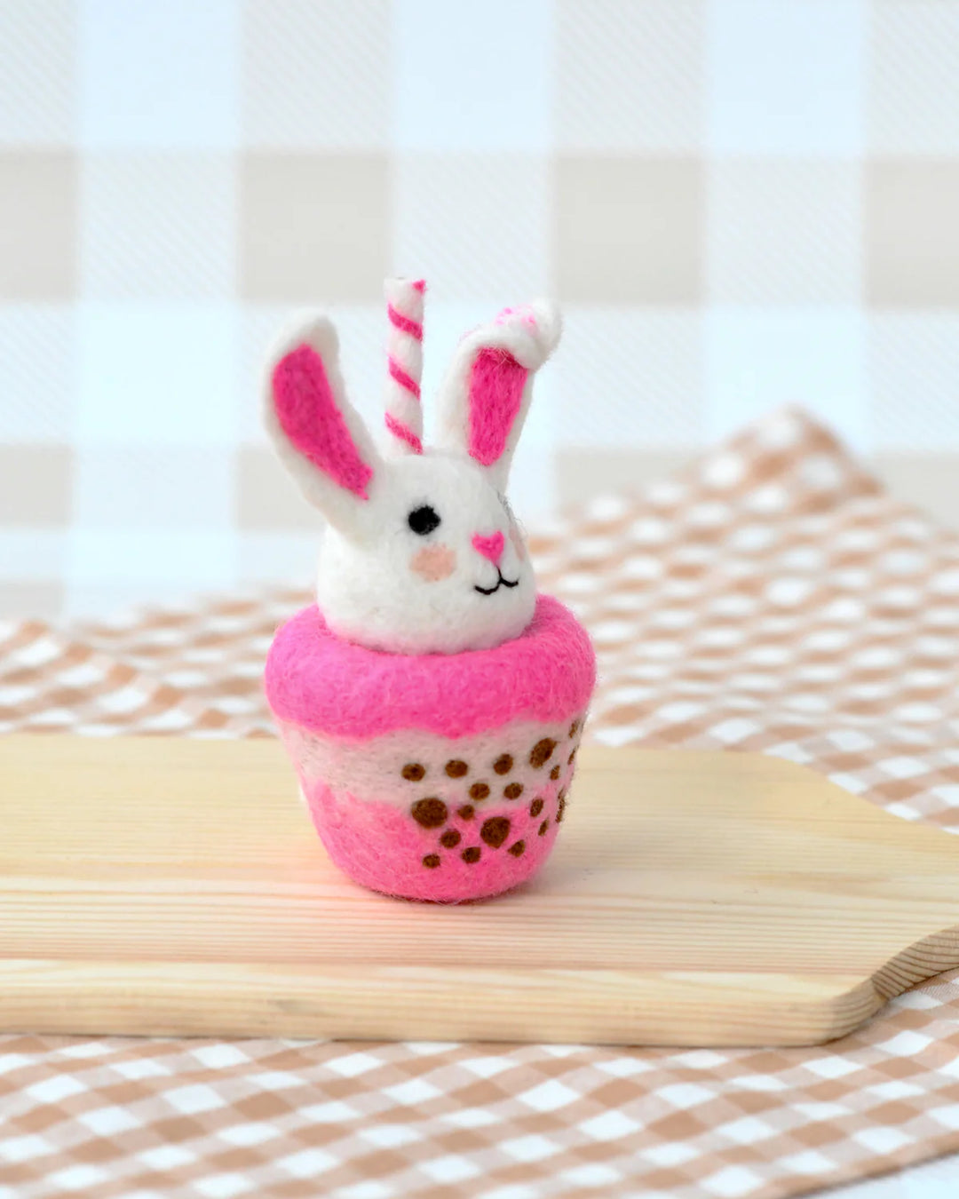 Sale Felt Bunny Boba Bubble Tea Drink