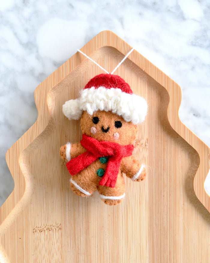 Felt Christmas Gingerbread Boy Ornament