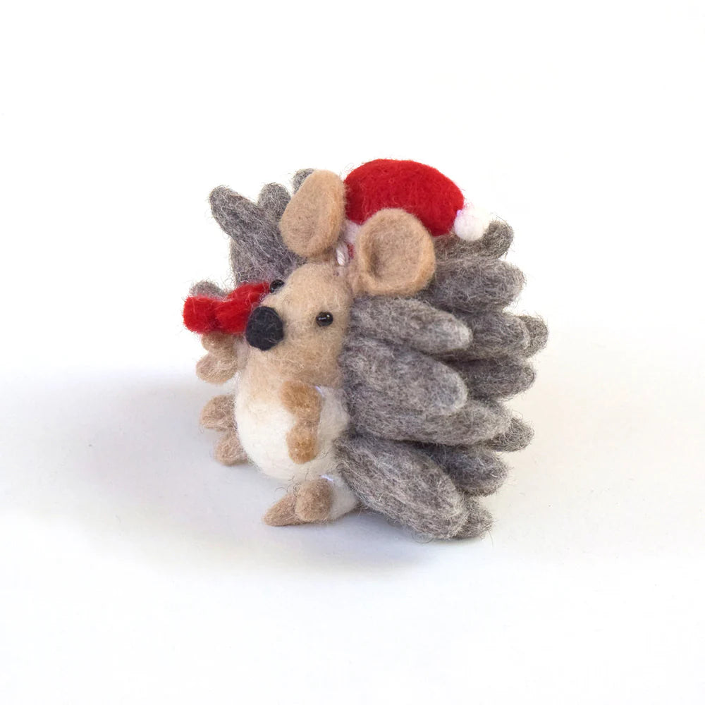 Sale Felt Christmas Hedgehog with Flower