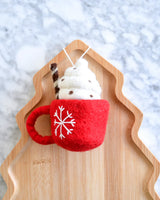 Felt Christmas Hot Chocolate Mug Ornament · view 3