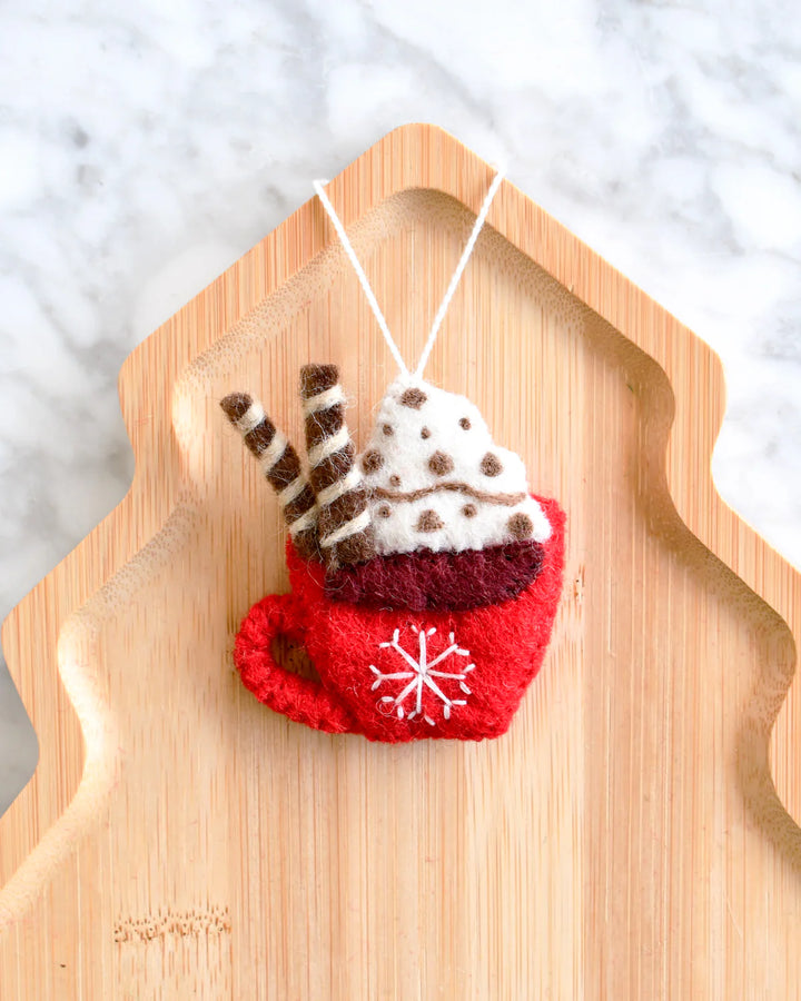 Sale Felt Christmas Hot Cacao Ornament