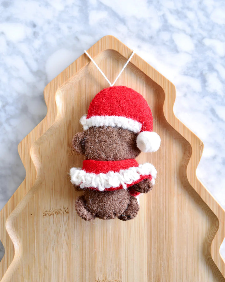 Sale Felt Christmas Teddy Bear Ornament