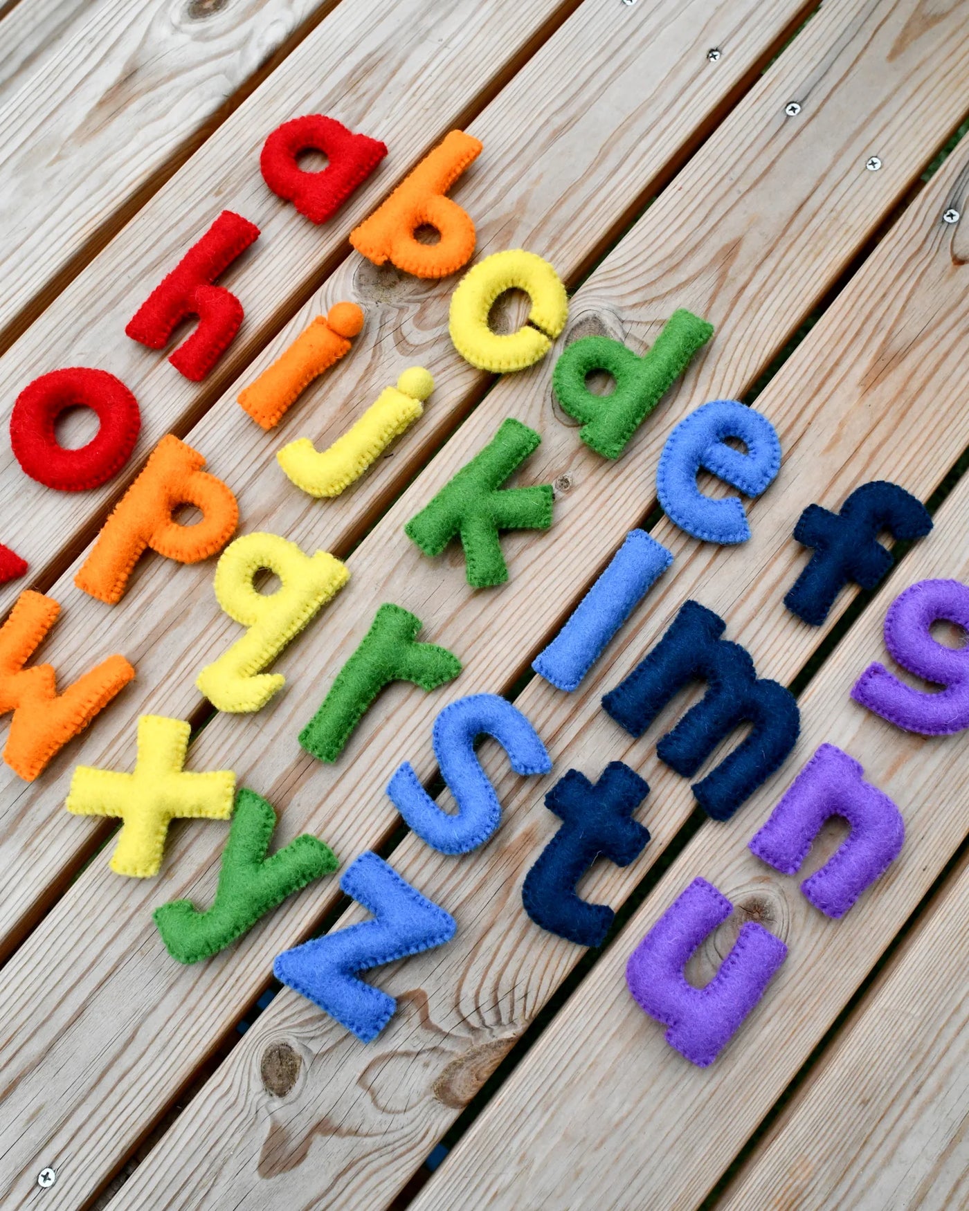 Sale Felt Colorful Rainbow Alphabet Lowercase