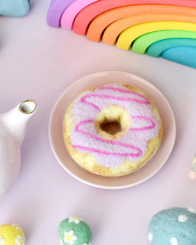 Sale Felt Donut with Pastel Frosting and Pink Drizzle