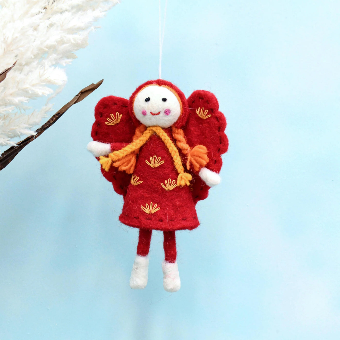 Felt Flower Fairy, Red Dress