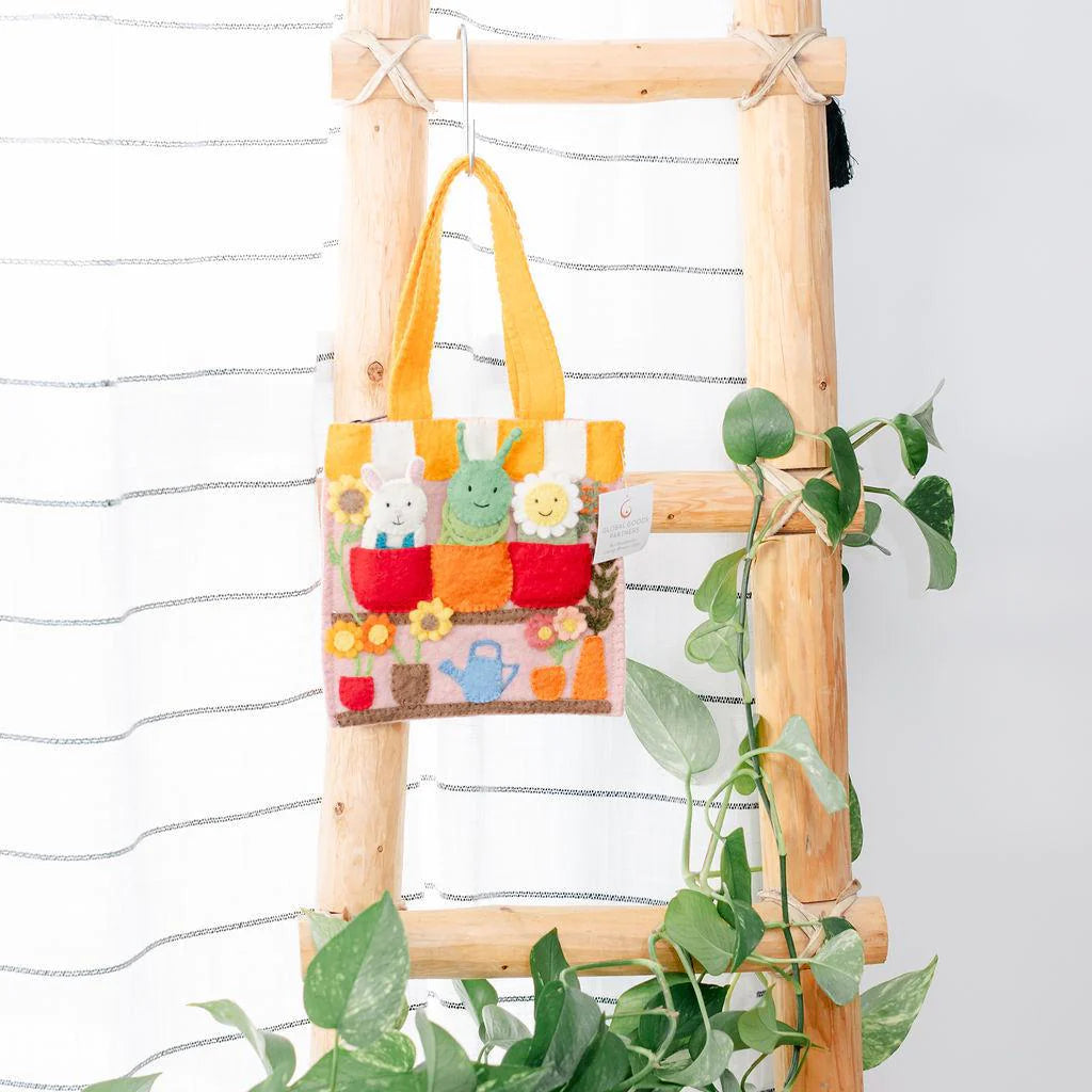 Felt Flower Shop Puppet Bag