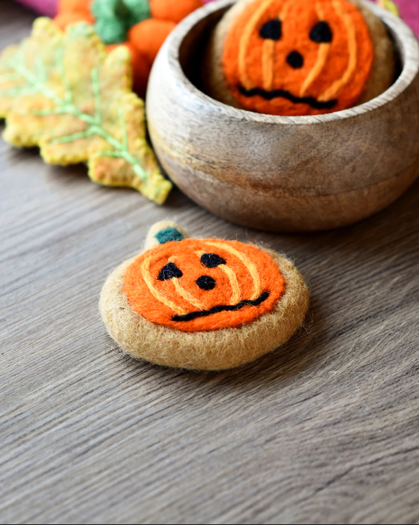 Pre-Order Felt Frazzled Pumpkin Cookie (Ships in September)