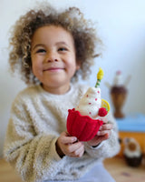 Felt Giant Strawberry Cupcake with Candle · view 3